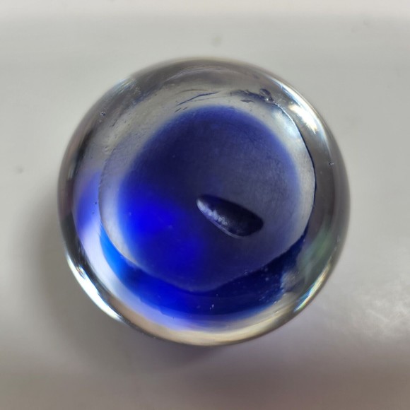 Glass Paperweight Ocean Squid Animal Clear Blue 2.25 in. Blown Sea Octopus - Picture 6 of 7